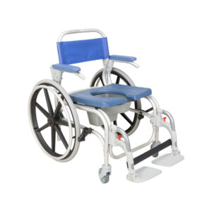 Cadeira de banho sanitária 2 rodas grandes+2 rodas pequenas - Higiene e banho - Ortopedia e Mobiliário