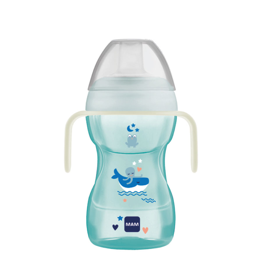 MAM COPO FUN TO DRINK CUP DAY&NIGHT 270 ML - AZUL - D120 - Puericultura - Saúde e cuidados Pessoais