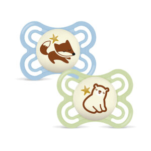 MAM CHUPETA PERFECT NIGHT 2-6 SILICONE BRILH. (2 UN) - AZUL S203 - Puericultura - Saúde e cuidados Pessoais