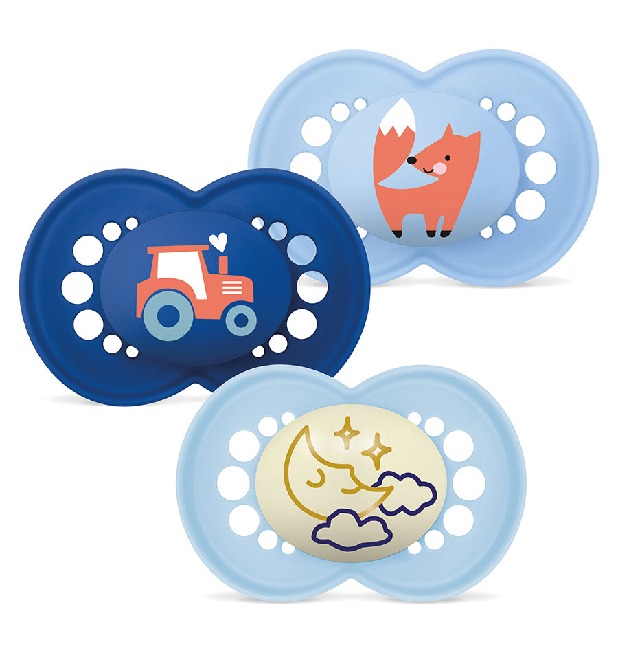 MAM CHUPETA ORIGINAL DAY & NIGHT 6+ SILIC. MATE (3UN) - Puericultura - Saúde e cuidados Pessoais