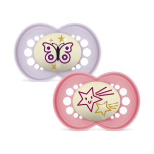 MAM CHUPETA ORIGINAL NIGHT 16+ SILICONE MATE (2 UNID) - Puericultura - Saúde e cuidados Pessoais