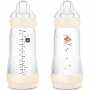 MAM BIBERAO EASY START ANTI-COLICAS 320 ML BRIL.(2UN) NEUT. A179 - Puericultura - Saúde e cuidados Pessoais